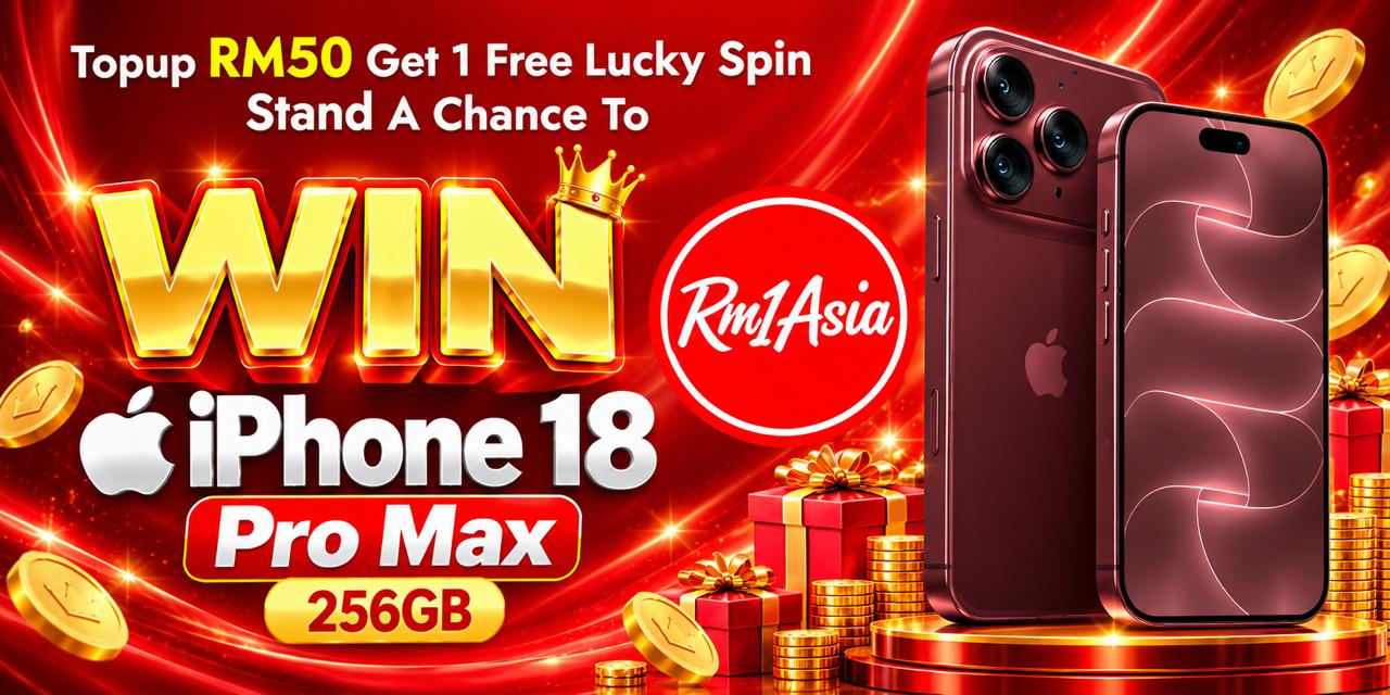 RM1ASIA Promotion Stand A Change To Win Iphone 15 Pro Max 256Gb