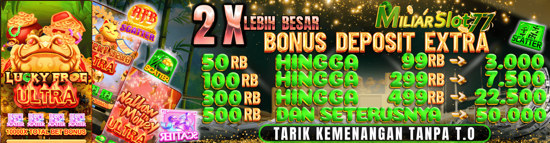 Miliarslot77 Promotion BONUS DEPOSIT TANPA TO AFB GAMING