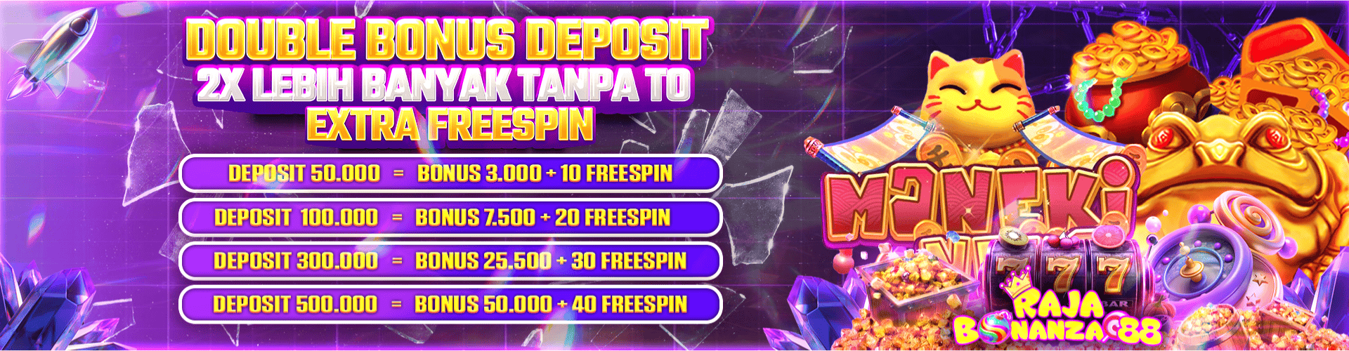 Rajabonanza88 Promotion BONUS DEPOSIT TANPA TO AFB GAMING