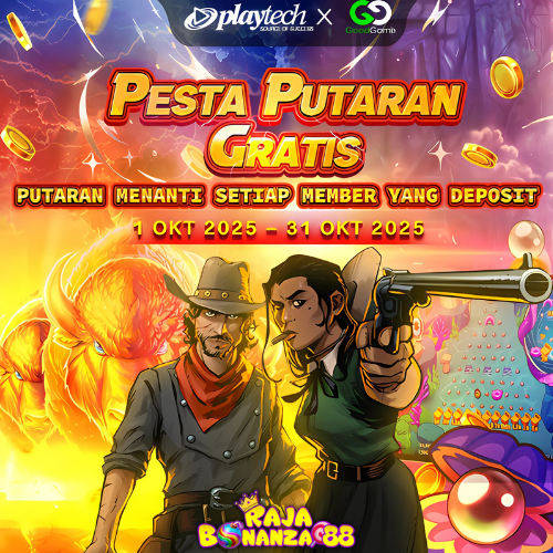 Rajabonanza88 Promotion DEPOSIT DAN DAPATKAN FREE SPIN GRATIS DI PROVIDER PLAYTECH!