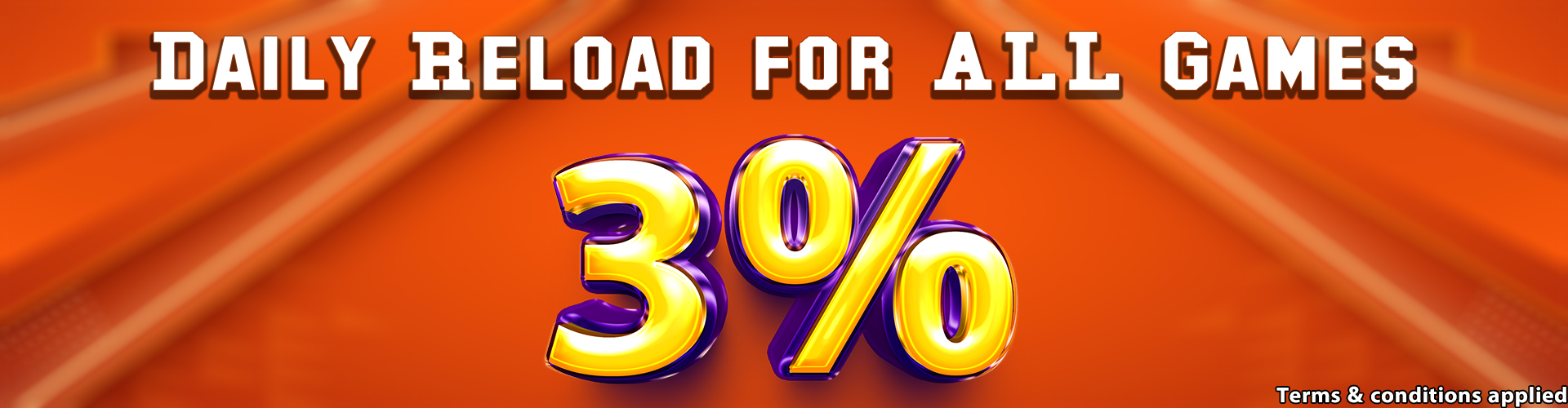 Miura8  Promotion DAILY RELOAD 3% UNLIMITED for ALL GAMES
