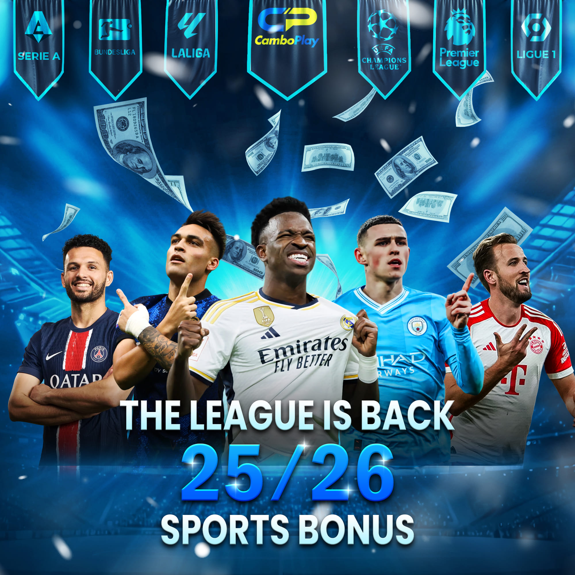 CAMBOPLAY  Promotion The League is Back - Sports Bonus