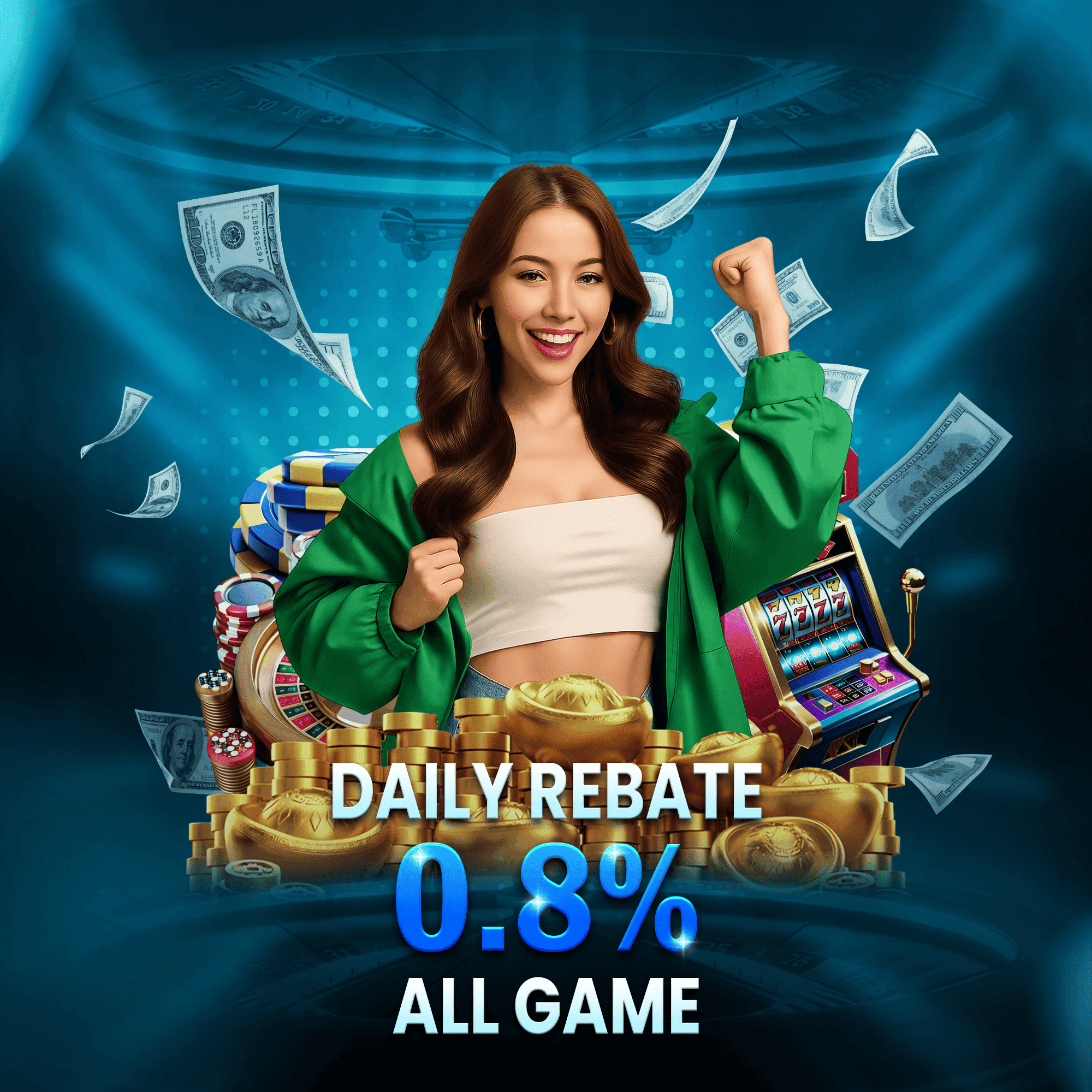 CAMBOPLAY Promotion Bonus Rebate Mingguan UP TO 0.8%