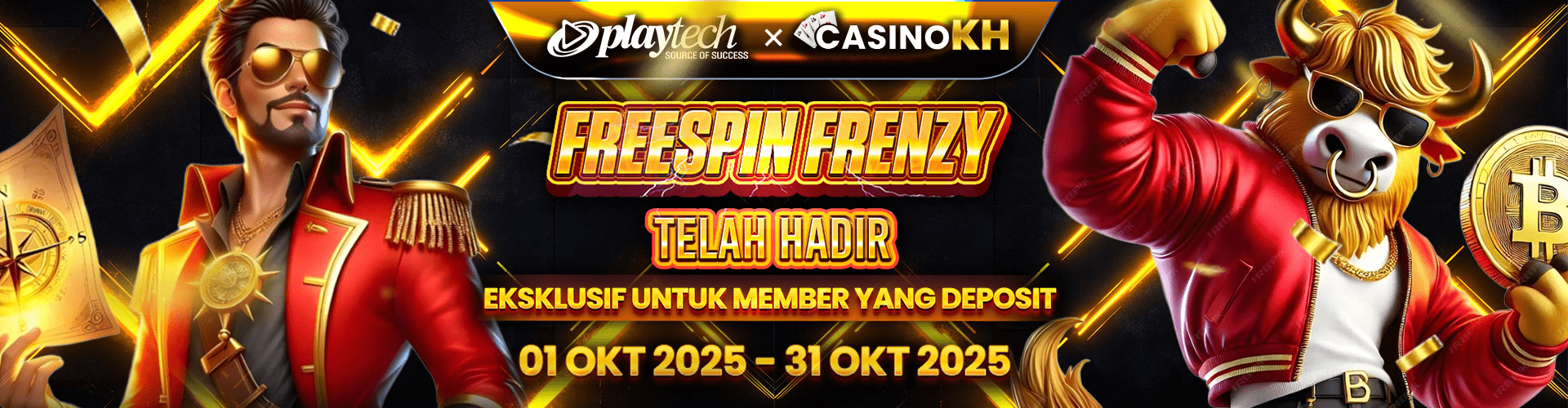 CASINOKH Promotion Eksklusif di CasinoKH! Cukup $50 untuk Dapatkan 70 Free Spin di Playtech!