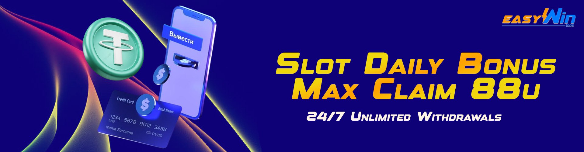 Easy88Win  Promotion Daily Bonus Max Claim 88u Just For SlotGame