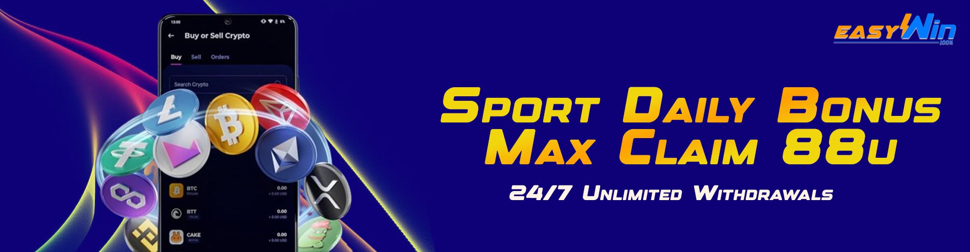 Easy88Win  Promotion Daily Bonus Max Claim 88u Just For SportGame