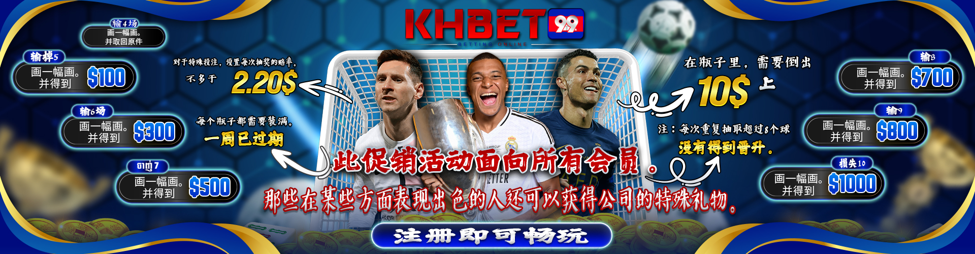 KHBet99 Promotion 此促销活动面向所有会员。