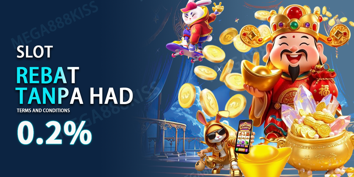 Mega888Kiss  Promotion Bonus Rebat Harian 0.2%