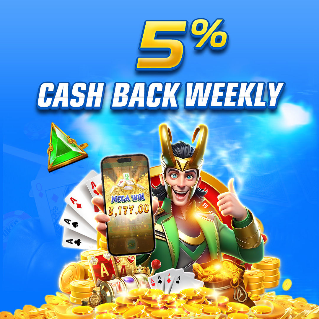 7777USD  Promotion 5% Cash Back weekly