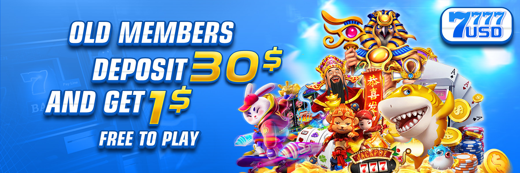 7777USD  Promotion Claim promotion $30 Free $1