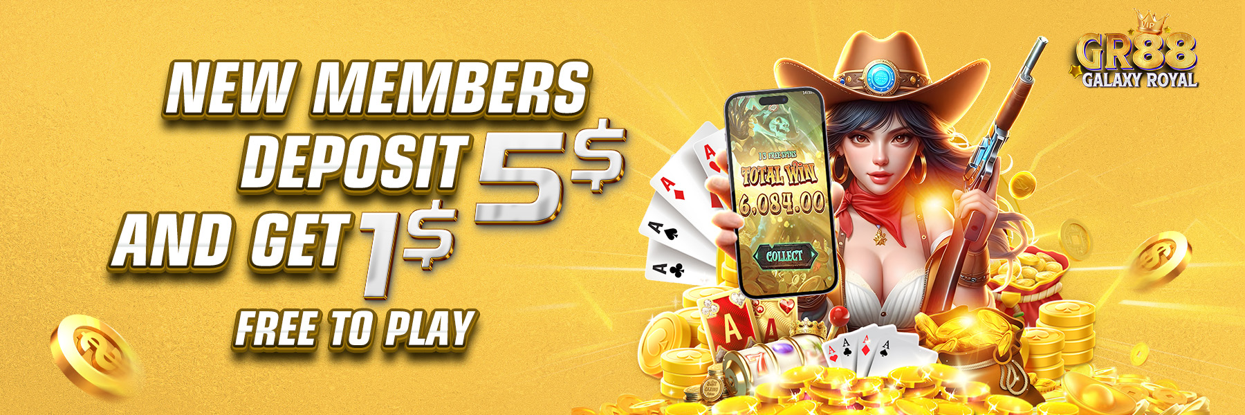 GalaxyRoyal88  Promotion New member claim promotion $5 Free $1