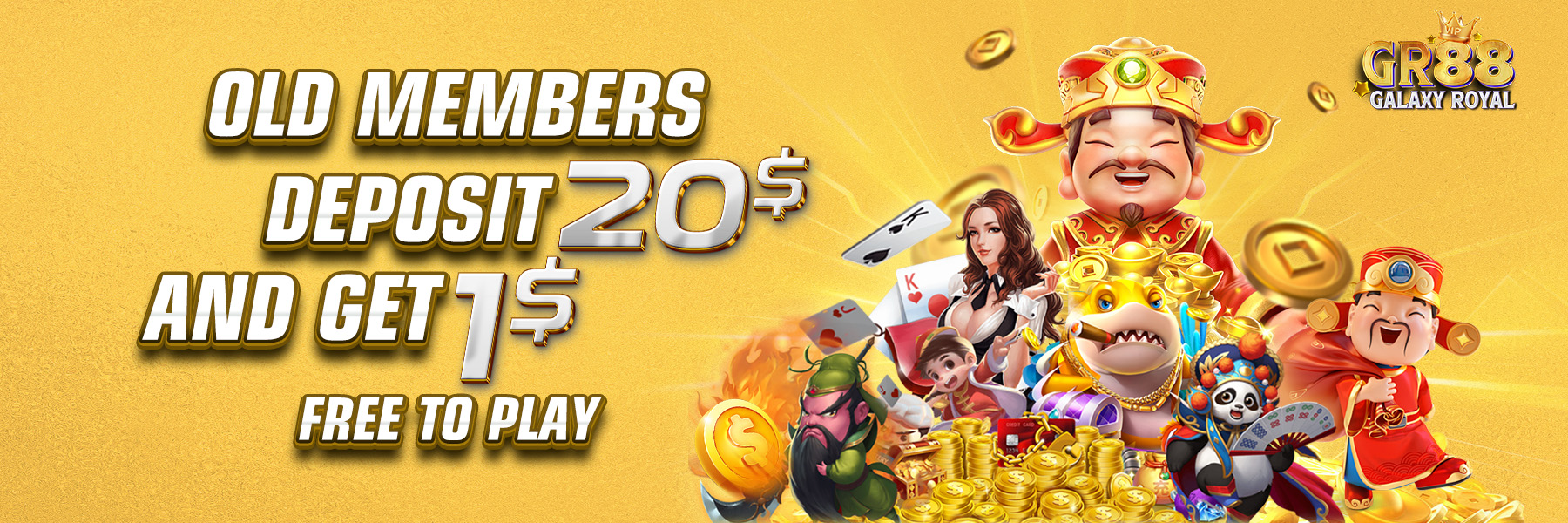 GalaxyRoyal88  Promotion Claim promotion $20 Free $1