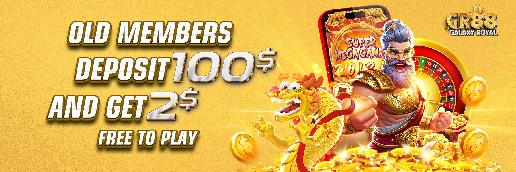 GalaxyRoyal88  Promotion Claim promotion $100 Free $2