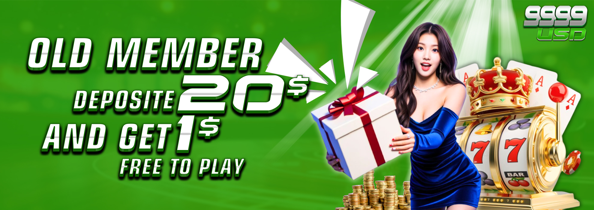 9999USD  Promotion Claim promotion $20 Free $1