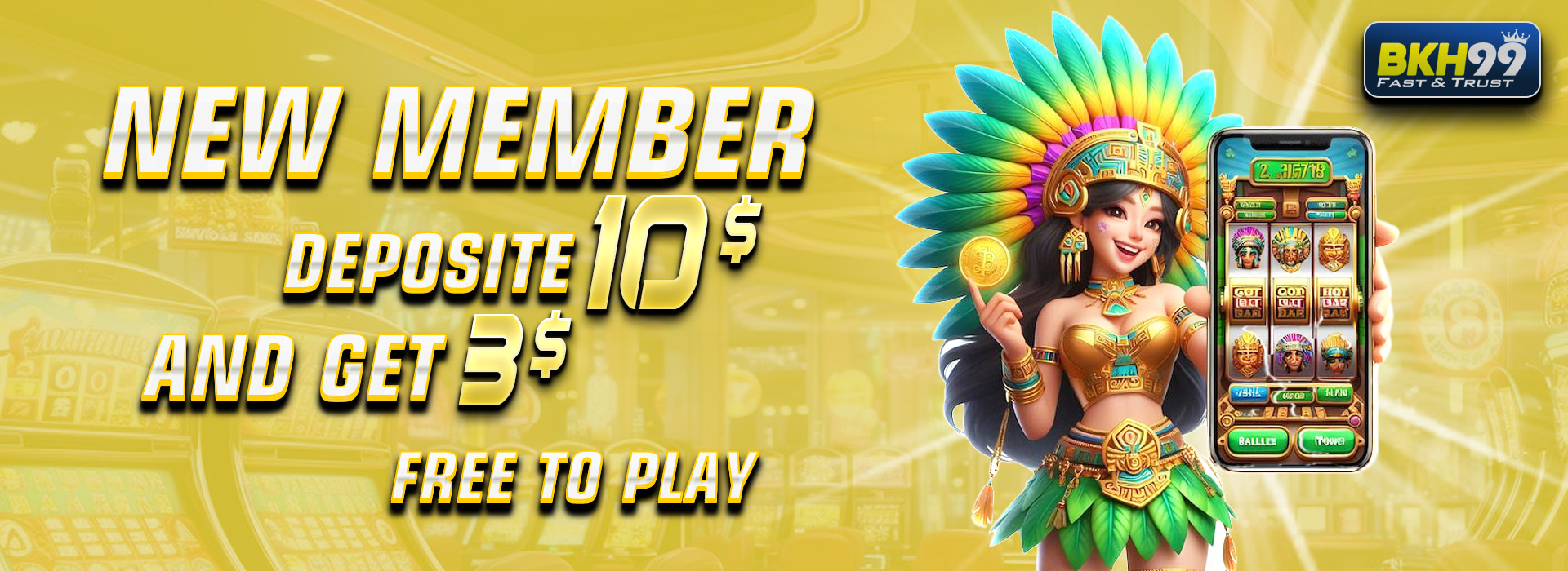 BKH99  Promotion New member claim promotion $10 Free $3