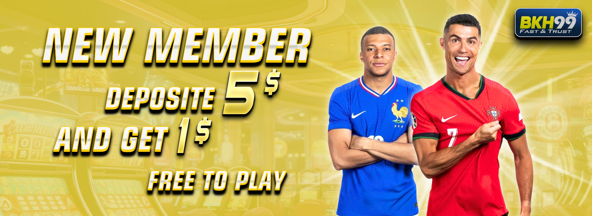 BKH99  Promotion New member claim promotion $5 Free $1