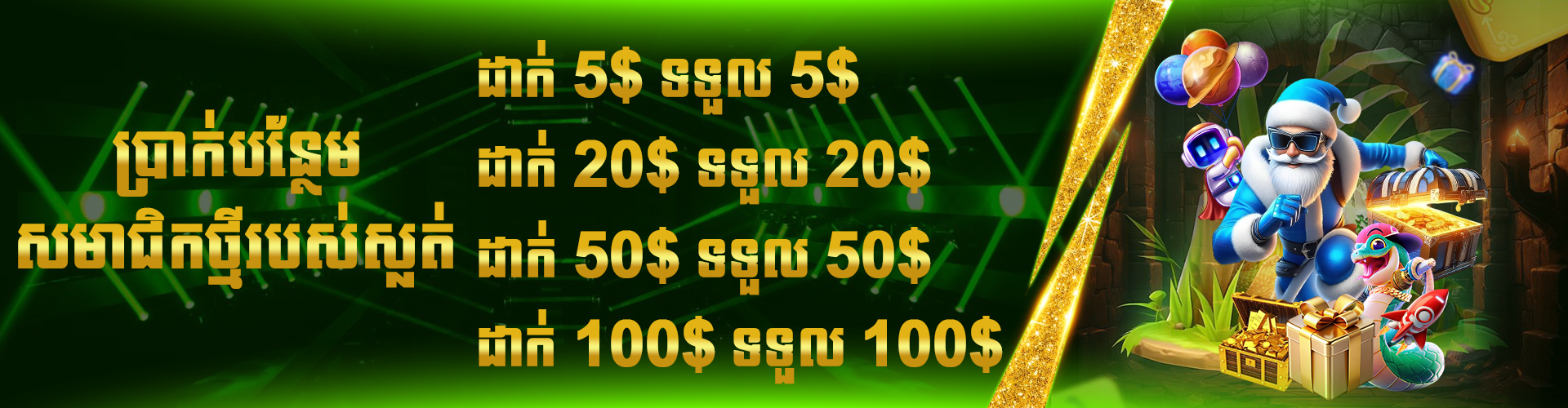 LUY88  Promotion ស្វាគមន៍មកកាន់ប្រាក់រង្វាន់ Slot