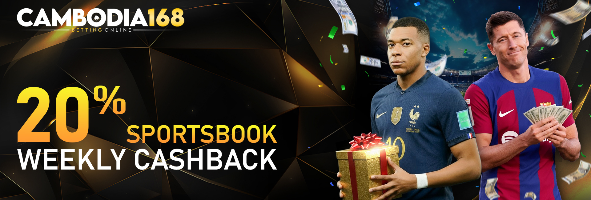 CAMBODIA168 20% WEEKLY SPORTBOOK CASHBACK