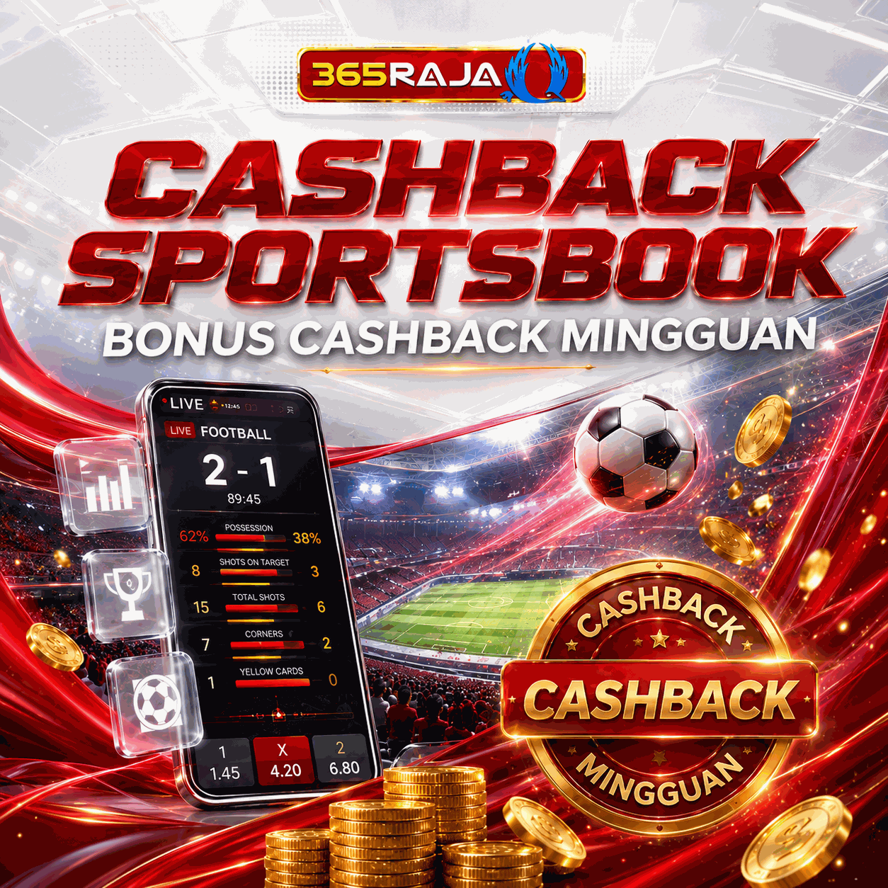 365Raja Promotion BONUS CASHBACK MINGGUAN SPORTSBOOK