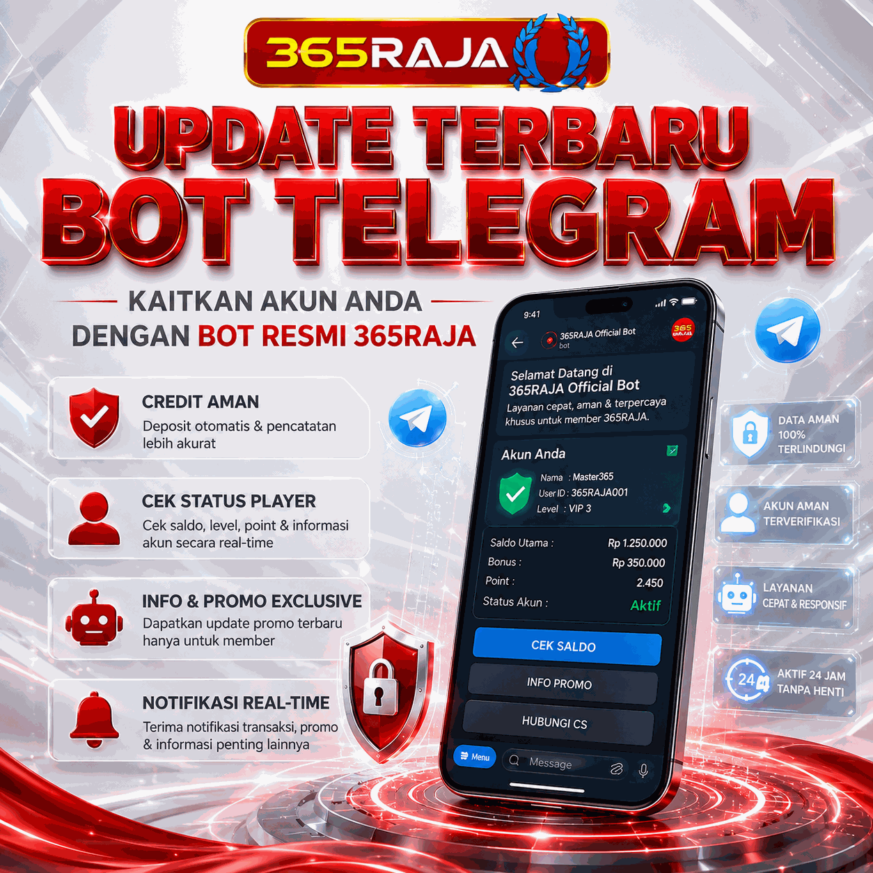 365Raja Promotion Update Terbaru: Kaitkan Akun Anda dengan Bot Telegram Resmi 365RAJA