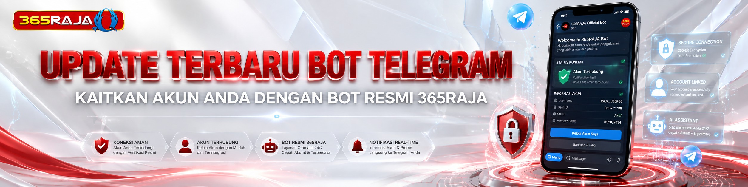 365Raja Promotion Update Terbaru: Kaitkan Akun Anda dengan Bot Telegram Resmi 365RAJA