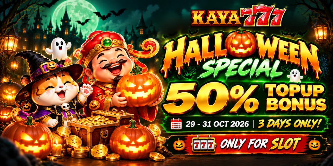 Kaya777 Promotion 🎃 KAYA777 Halloween Special – 50% Topup Bonus