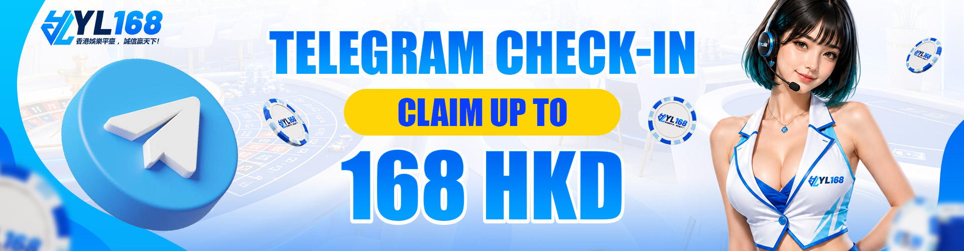 YL168 Promotion Telegram Check in Bonus