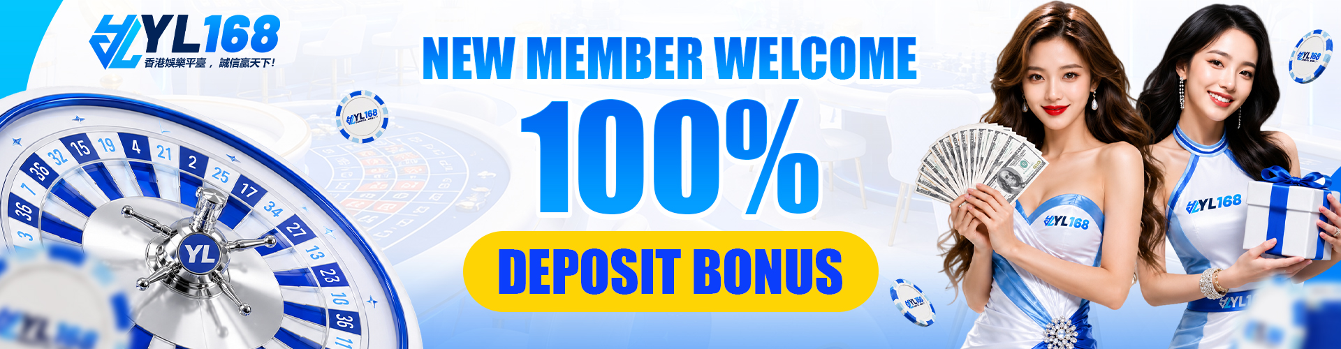 YL168 Promotion NEW MEMBER DEPOSIT 100% BONUS