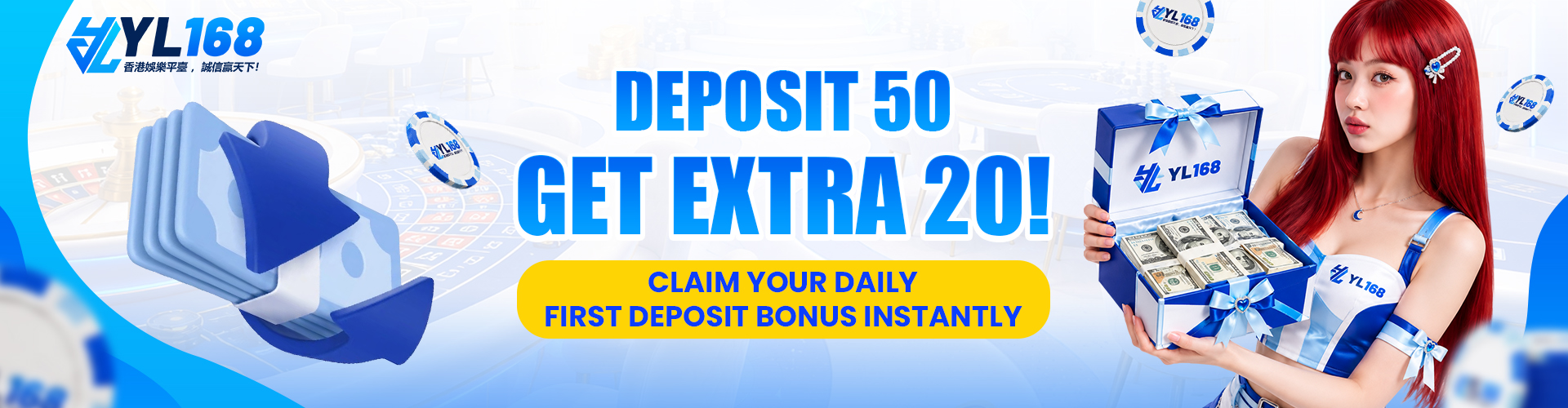 YL168 Promotion Daily First Deposit Bonus  .