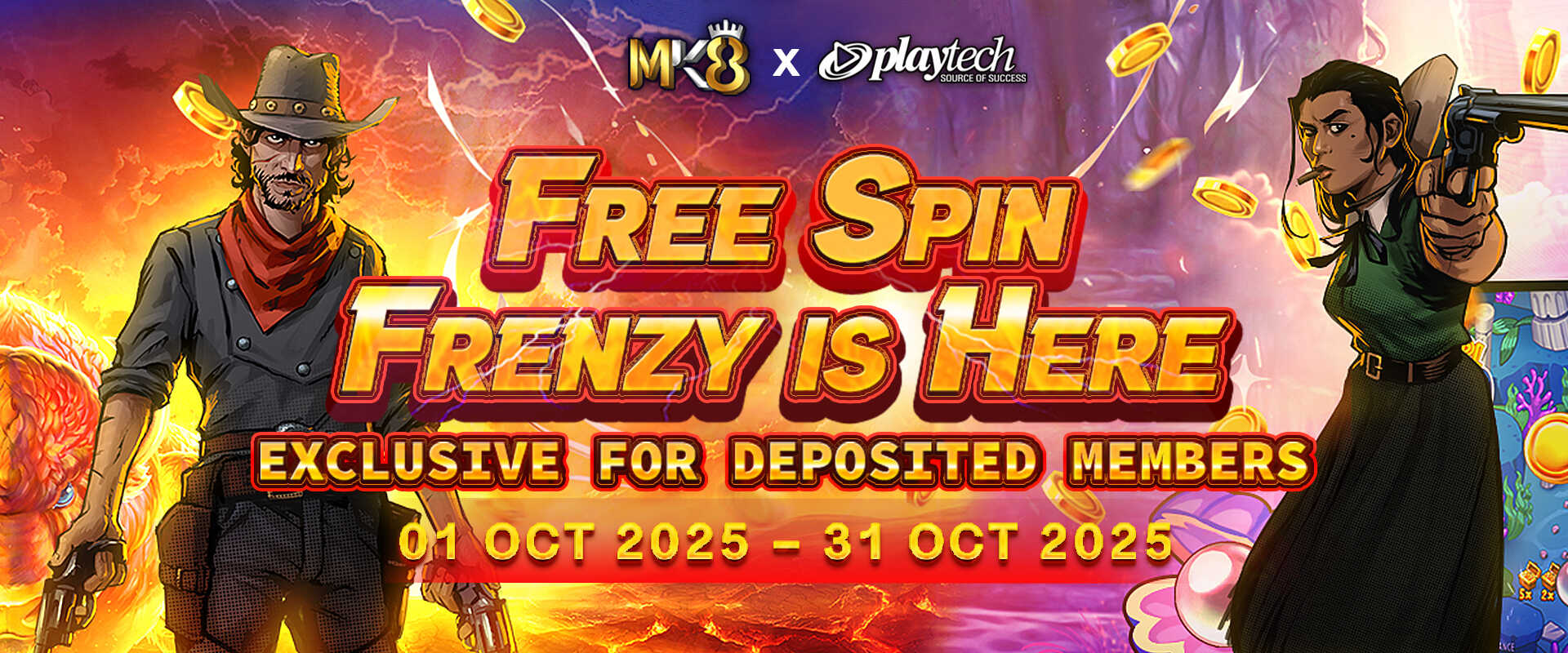 MK8 Promotion 80-100 Playtech Frenzy: FreeSpin