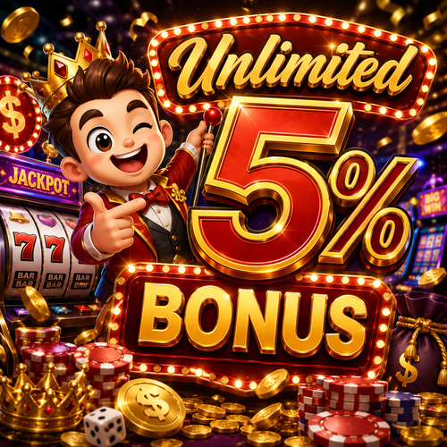 GD9 Promotion Bonus 5% Unlimited ( SLOT SAHAJA )
